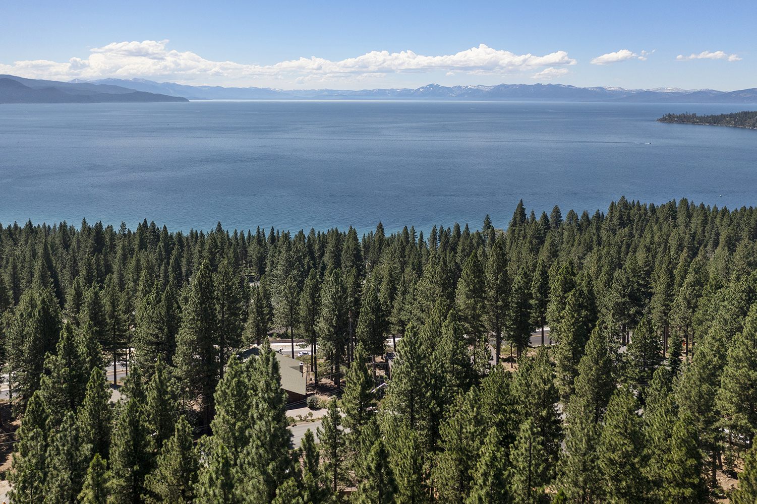 Lake Tahoe view through the pines from Kinpine House
